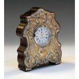 Elizabeth II silver fronted desk timepiece by Ari D Norman, London, Sheffield 1995, 10.5cm high