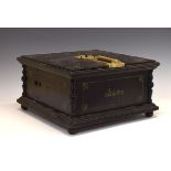 Late 19th/early 20th Century Ariston organette, in ebonised case with incised decoration and