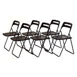 Six Ikea folding chairs