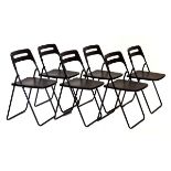 Six Ikea folding chairs