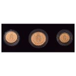 Coins - 2002 United Kingdom Gold Proof Three-Coin Sovereign Set, for the Golden Jubilee, limited