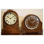 Two striking and chiming mantel clocks