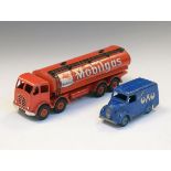 Dinky Supertoys Foden Mobilgas delivery lorry, together with Dinky Trojan Oxo delivery van (2)