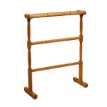 Stripped pine towel rail, 66cm wide