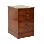 Reproduction mahogany two drawer filing chest, 50cm wide