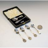 Various silver items to include; Victorian child's spoon and pusher set, Birmingham 1866, etc, 3.