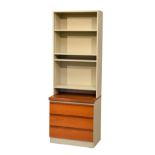 Modern Design - Bath Cabinet Makers Ltd modular teak and painted bookcase fitted adjustable shelves,