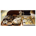 Quantity of silver plated hollow ware, flatware etc