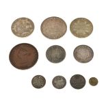 Coins - Small group of mainly 19th Century coinage to include; Queen Victoria Half Crown 1887,