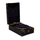 Mayfair Deluxe portable wind-up gramophone