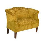 Early to mid 20th Century 'love seat' or small settee in the Georgian taste, the humped back between