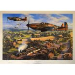 Signed limited edition print after Nicolas Trudgian, artist's proof 30/100 'Tangmere Hurricanes',