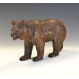 Early 20th Century Black Forest carved softwood model of a standing bear, 24.5cm long x 16cm high