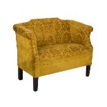 Early to mid 20th Century 'love seat' or small settee in the Georgian taste, the humped back between