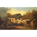 George Goodman (Late 19th Century) - Oil on canvas - Anne Hathaway's Cottage, Shottery, inscribed