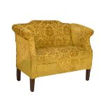 Early to mid 20th Century 'love seat' or small settee in the Georgian taste, the humped back between