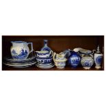 Quantity of blue and white ceramics