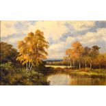 Clifford Nickson - Oil on canvas - Sussex Hammer Pond, signed lower right, 44cm x 59.5cm, in cloth