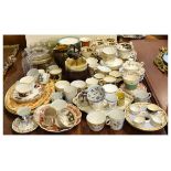 Quantity of mainly 19th/20th Century English bone china, small collection of glassware etc