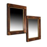 Pair of 19th Century rosewood framed wall mirrors, 43.5cm x 57cm overall