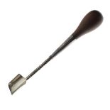 Elizabeth II silver cheese/stilton scoop with treen handle, Birmingham 1964