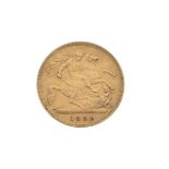 Gold Coin - Victorian half sovereign, 1899