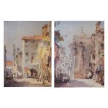 Charles Chase - Pair of watercolours - Algiers street scenes, each signed and dated, 35cm x 31.5cm