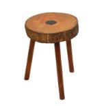 Rustic wooden stool, 48cm high