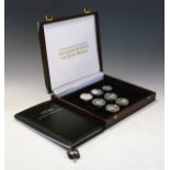 Coins - Seven silver proof coins from the Official Silver Commemorative Coin Collection, HM Queen