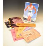 Sporting Memorabilia - Eight various 1960 Rome Olympics souvenir programmes, together with a 1961