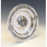 Elizabeth II silver rosewater dish commemorating 1000 years of the English Monarchy, Birmingham