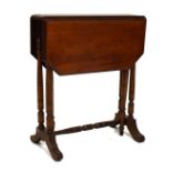 Mahogany drop leaf Sutherland tea table