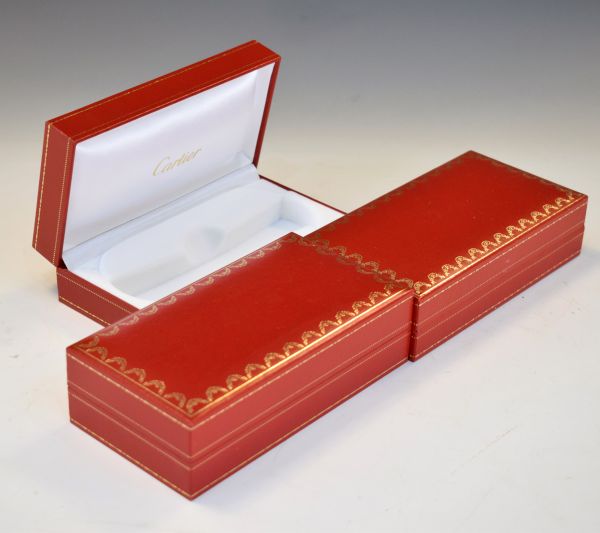 Cartier - Three empty red and gilt boxes for Cartier and Must de Cartier (3)