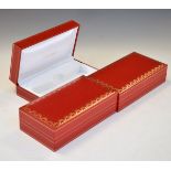 Cartier - Three empty red and gilt boxes for Cartier and Must de Cartier (3)