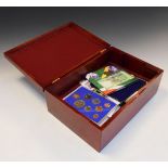 WITHDRAWN - Large collection of proof replica and souvenir coins in four collectors boxes including
