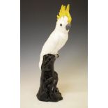 Large terracotta painted figure of a cockatoo, 54cm high
