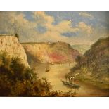 Attributed to Thomas Uttings and Samuel Jackson (19th Century) - Oil on canvas - Avon Gorge,