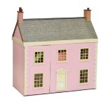 Model kit dolls house in the style of a Georgian manor, having one bedroom, one bathroom, one