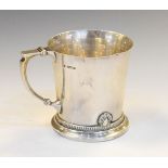 George VI silver Christening mug, Sheffield 1946, 7.3cm high, 4.7toz approx