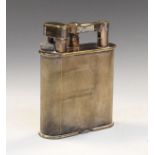 Early 20th Century Dunhill silver-plated table lighter of large size, Patent No.390107, Reg'd Design