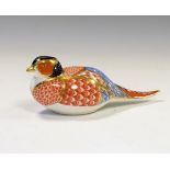 Royal Crown Derby porcelain pheasant paperweight