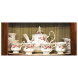 Royal Albert 'Lavender Rose' pattern six person tea set