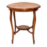 Late 19th/early 20th Century mahogany shaped top occasional table raised on cabriole supports,