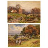 J. Clinton Jones RCA (late 19th Century) - Watercolour - 'The Blackberry Gatherers', and 'A