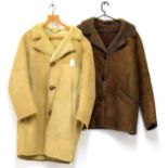 Aquascutum sheep skin coat, together with another unnamed similar (2)