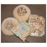 Small collection of needlework and tapestry cushions