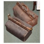Two vintage Gladstone bags