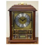 Modern American cherry-cased mantel clock, Model 1260, Ansonia Clock Company, Inc., USA, with Arabic