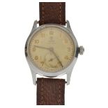 Tudor - Oyster stainless steel-cased mid-sized wristwatch, champagne Arabic dial with subsidiary