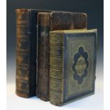 Three 19th Century leather bound religious books to include; The Life of our Blessed Lord and